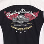 HARLEY DAVIDSON Embroidered Pink & Black Zip Up Tee (Women's M)
