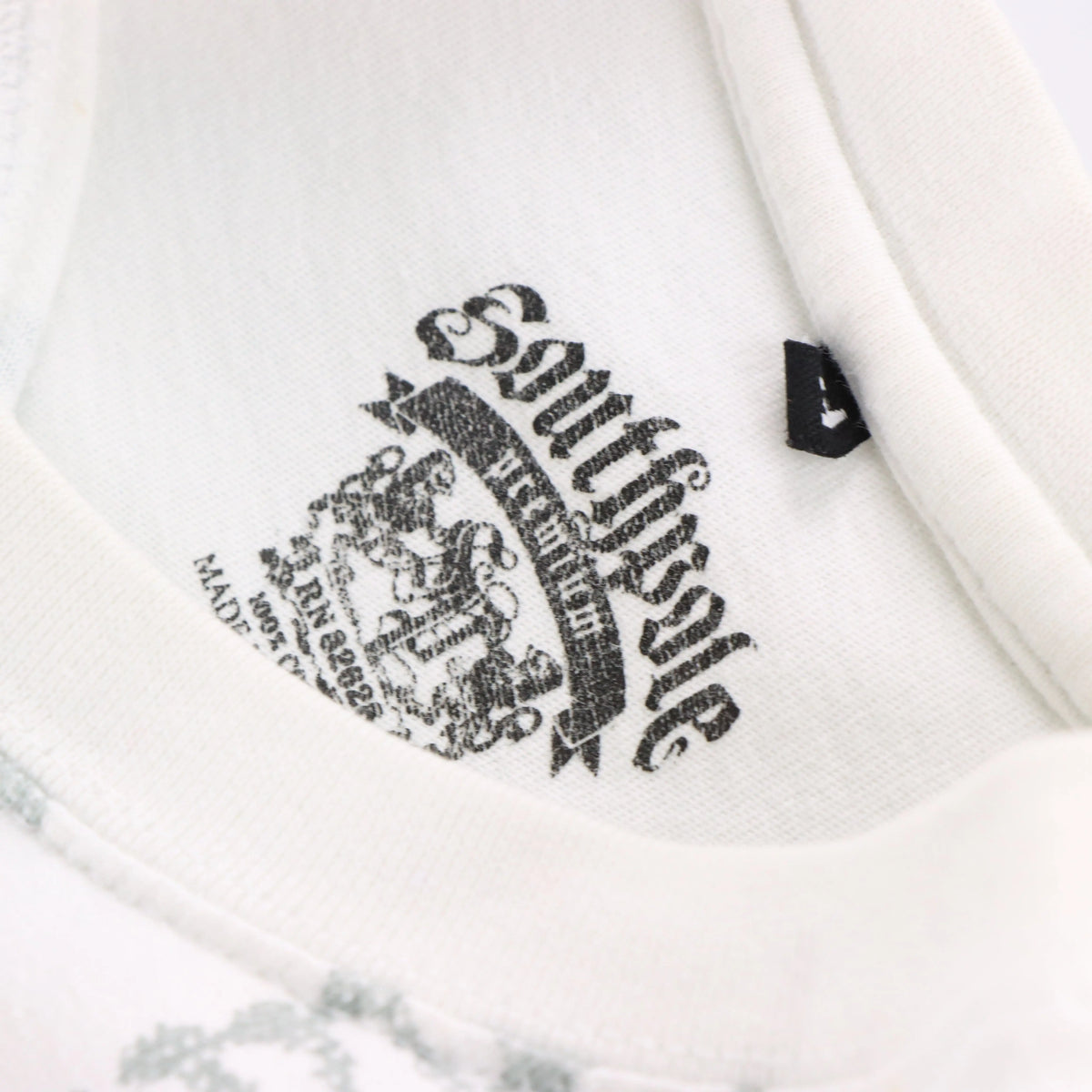 Vintage SOUTHPOLE Y2K Glitter Wing Script 'Truth & Liberty' White & Silver T-Shirt (M)