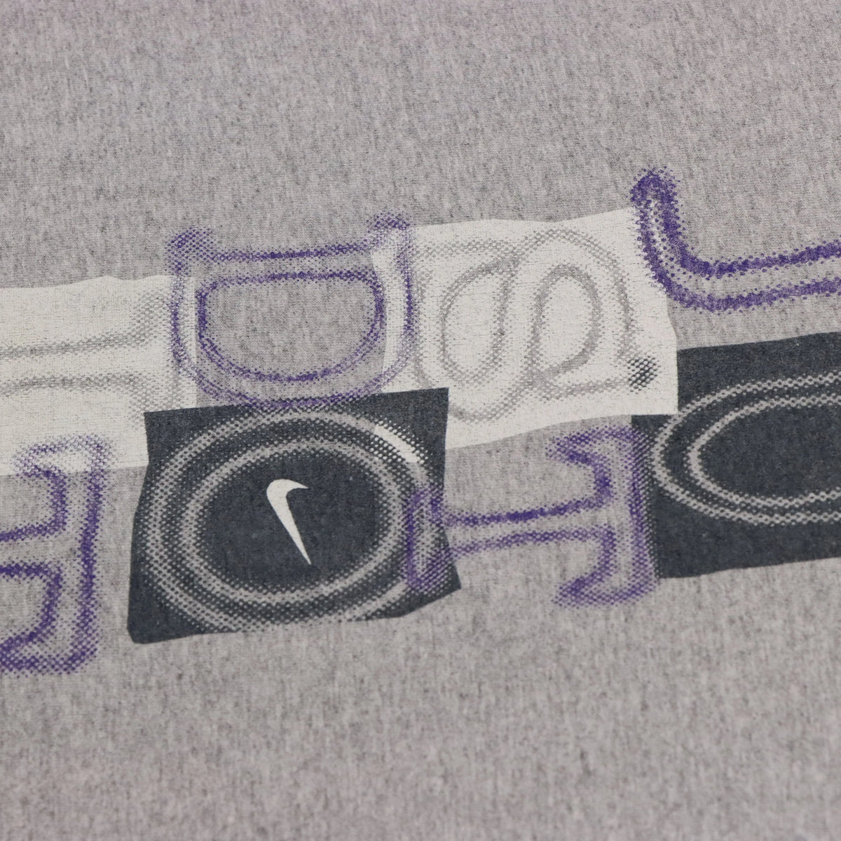 Vintage NIKE 'Just Do It' Letter Logo USA Made Grey & Purple T-Shirt (M)