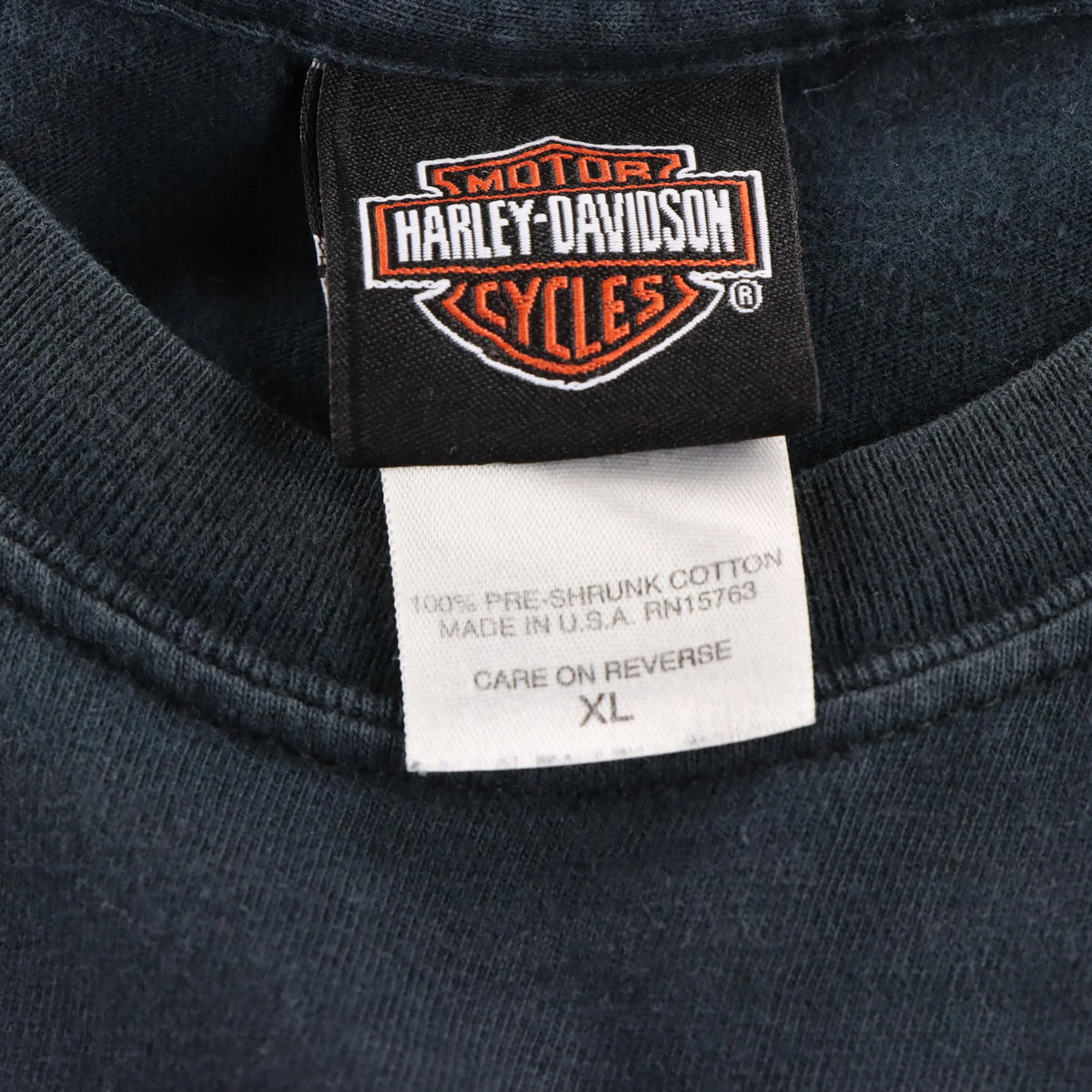 Vintage HARLEY DAVIDSON "Follow No One" Blue Springs Missouri USA Made Tee (XL)