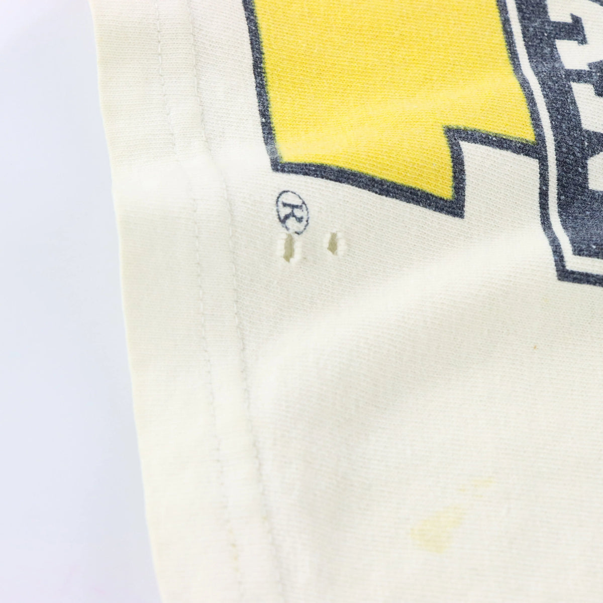 Vintage 80s University of Michigan USA Made All Over Print Boxy Tee (XXL)