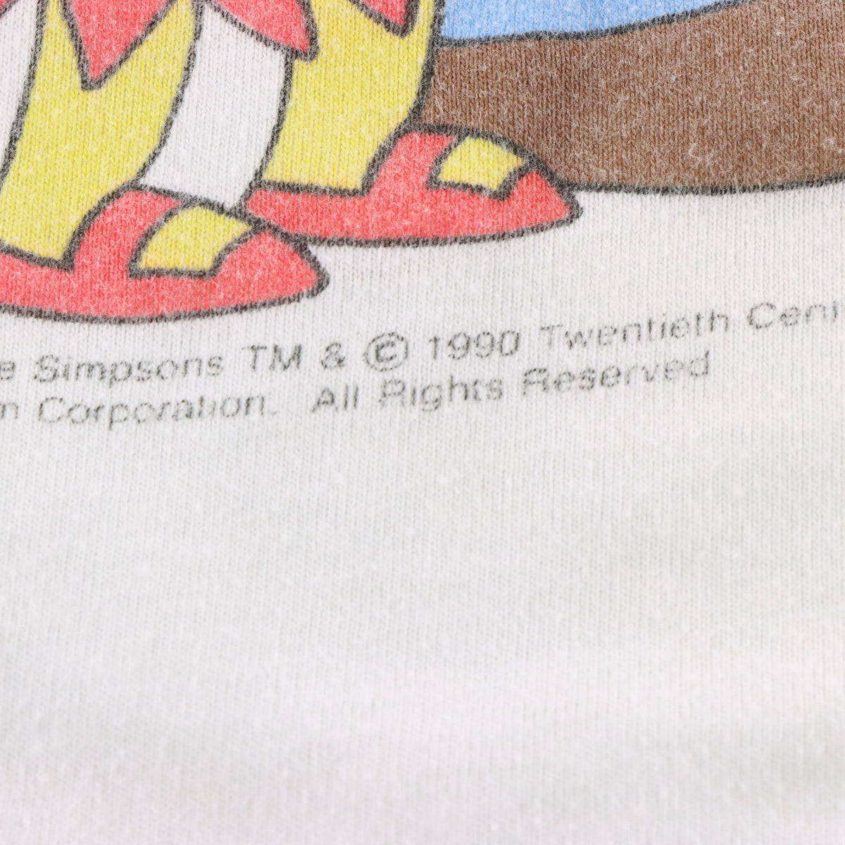 Vintage 1990 THE SIMPSONS Christmas Tree Marge White Single Stitch T-Shirt (XL TALL)