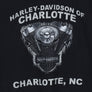 HARLEY DAVIDSON Flames Charlotte NC Engine Graphic Tee (M)