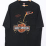 HARLEY DAVIDSON Hog's Blood Motor Oil Front Back T-Shirt USA Made (XL)