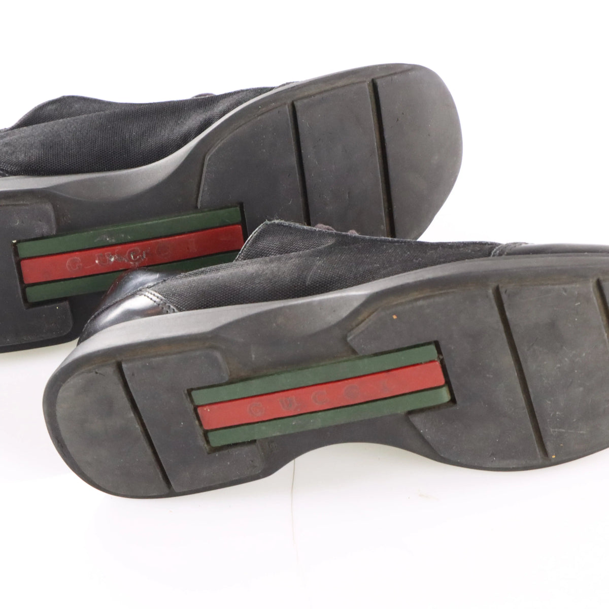 Vintage GUCCI Italy Made Black Leather Lace Up Dress Shoes (7 B)