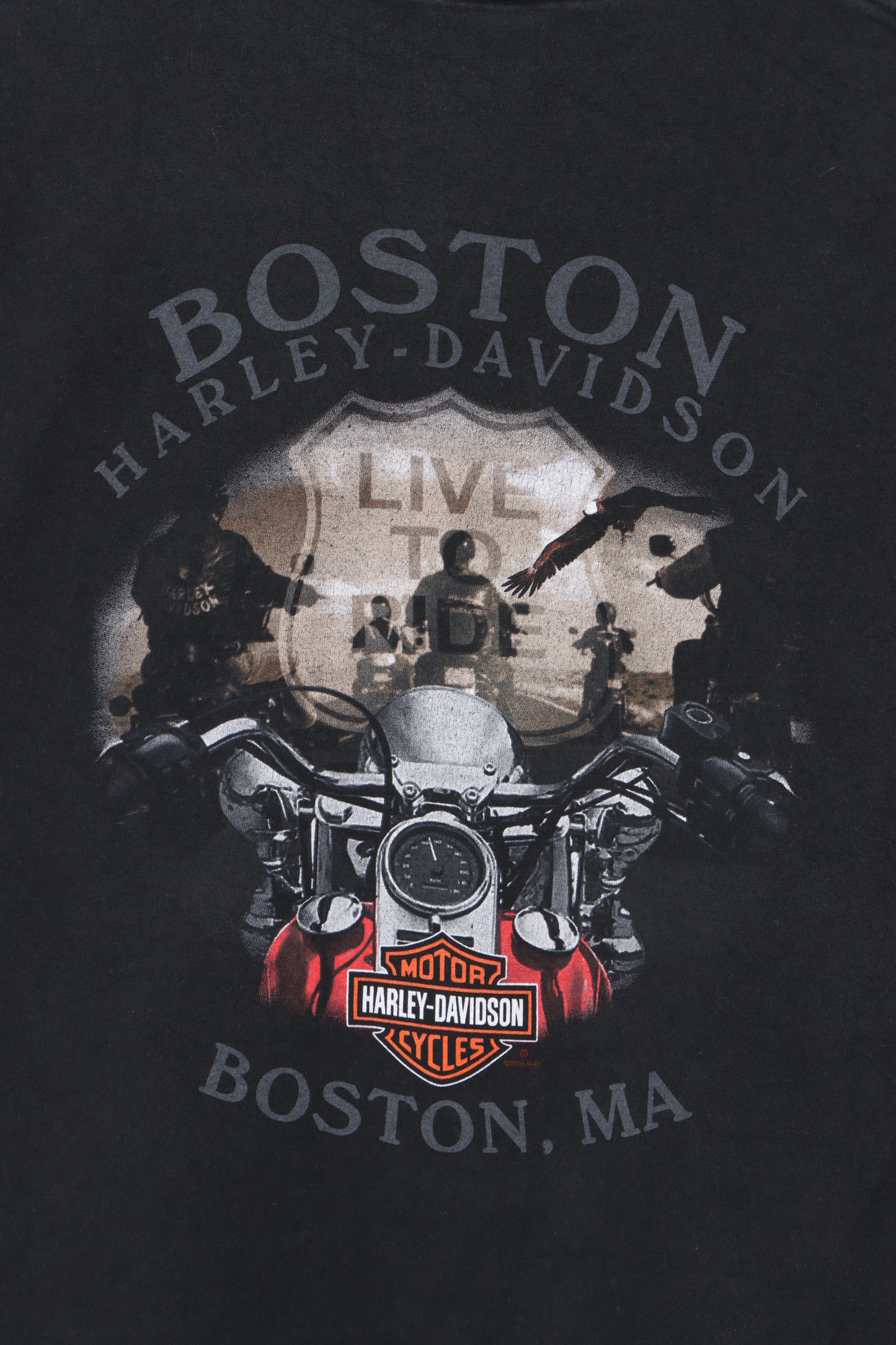 HARLEY DAVIDSON Hog's Blood Motor Oil Front Back T-Shirt USA Made (XL)