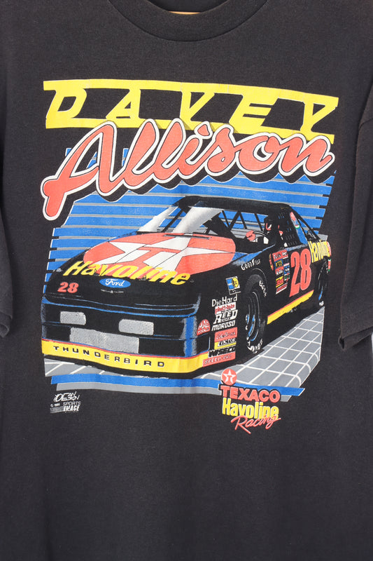 1991 VINTAGE NASCAR Davey Allison Texaco Racing Tee (XL)