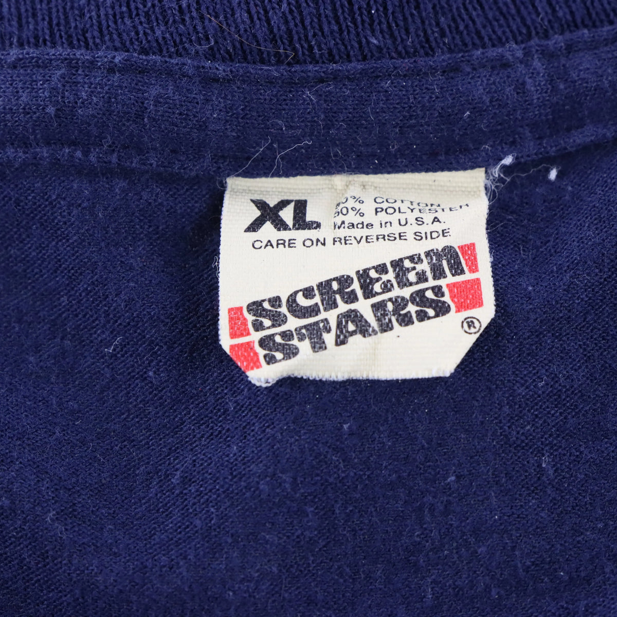 Vintage 1991 MLB Atlanta Braves World Series Navy Blue Single Stitch USA Made Tee (L)