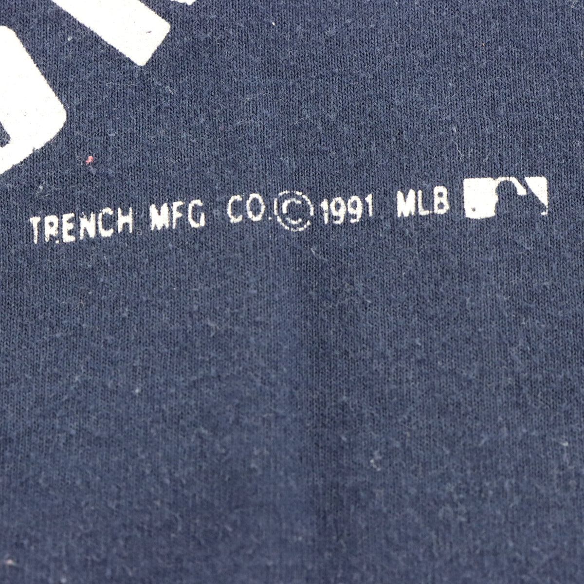 Vintage 1991 MLB Atlanta Braves World Series Navy Blue Single Stitch USA Made Tee (L)