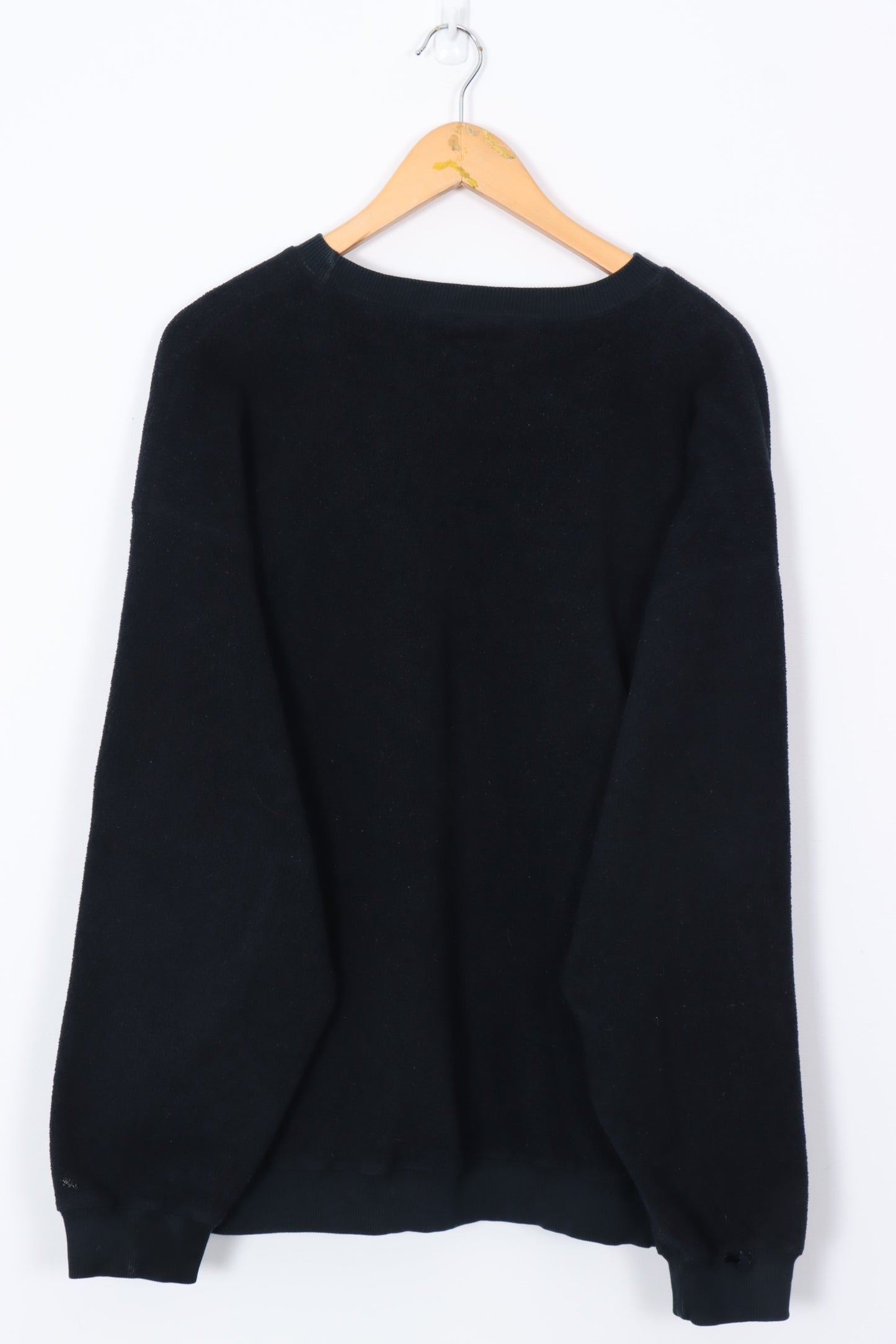 DISNEY ORIGINALS Embroidered Black Fleece Sweatshirt (XL-XXL)