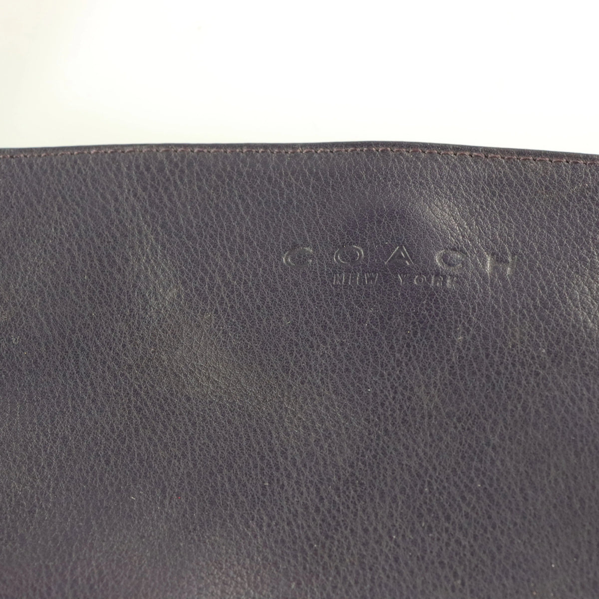 Vintage COACH E8E 4181 Dark Purple Pebbled Leather Handbag