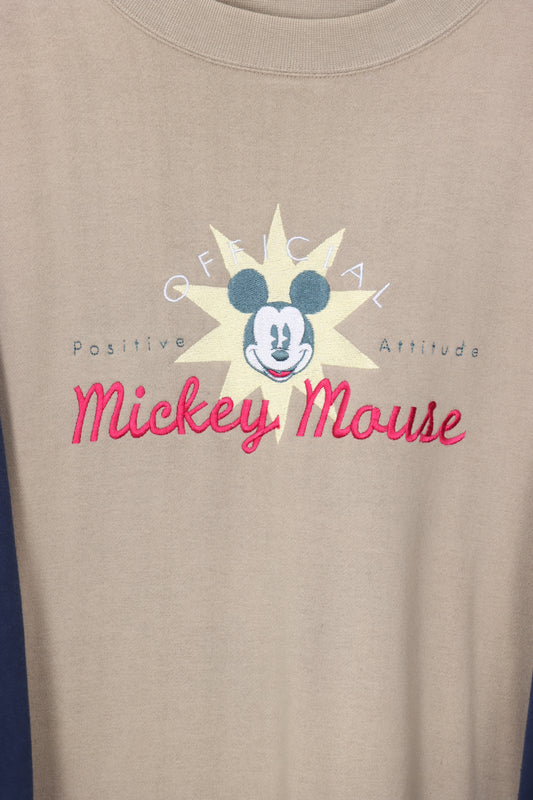 DISNEY Mickey Mouse Embroidered Panel Sweatshirt (XL)