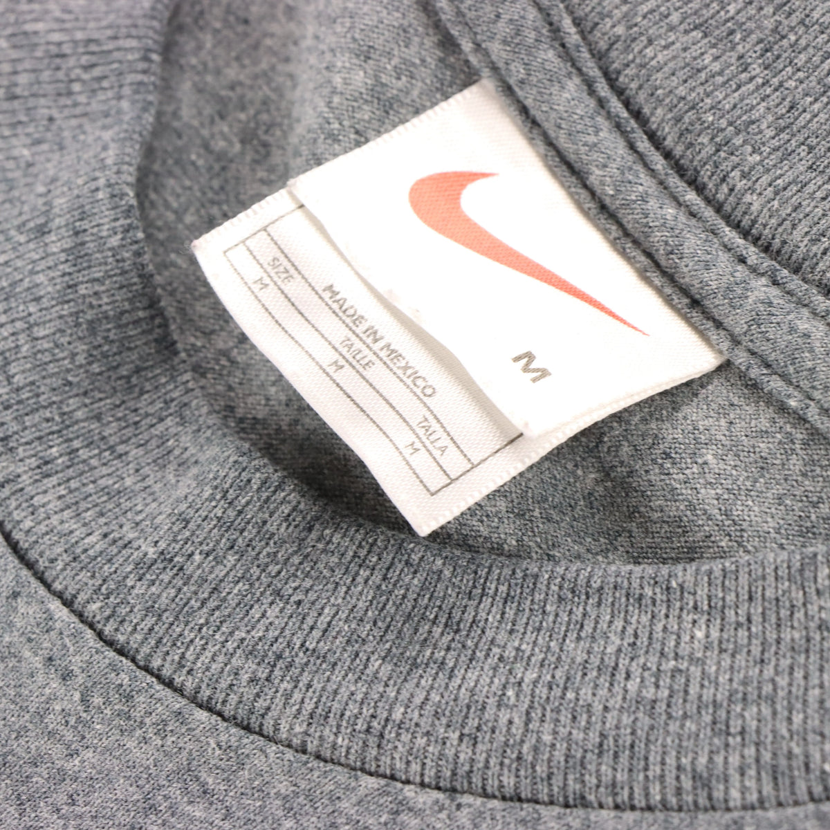 NIKE Embroidered Swoosh Silver Grey T-Shirt (M-L) Vintage Sole Melbourne