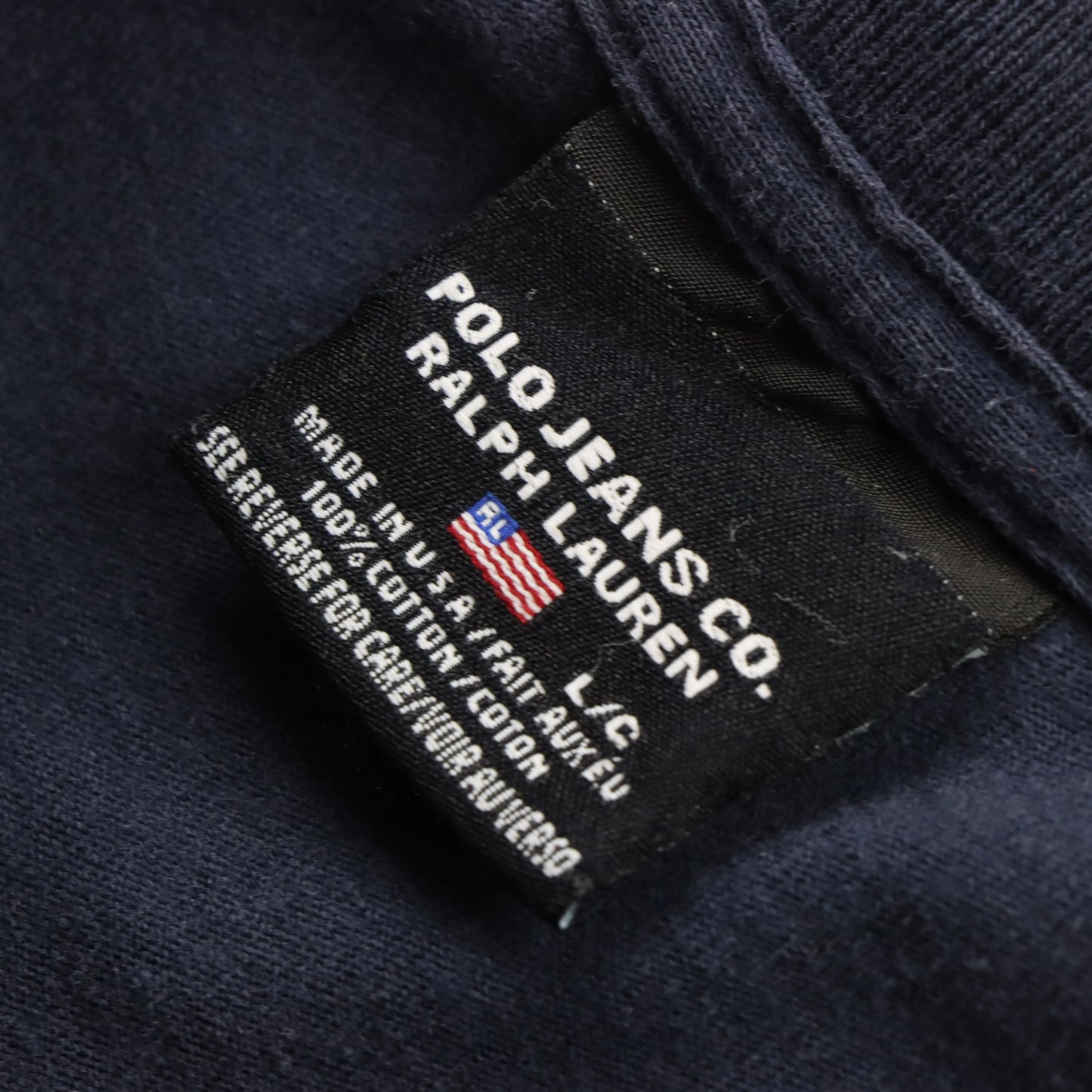 POLO JEANS RALPH LAUREN Titanium USA Made Long Sleeve Navy T-Shirt (XL) Vintage Sole Melbourne