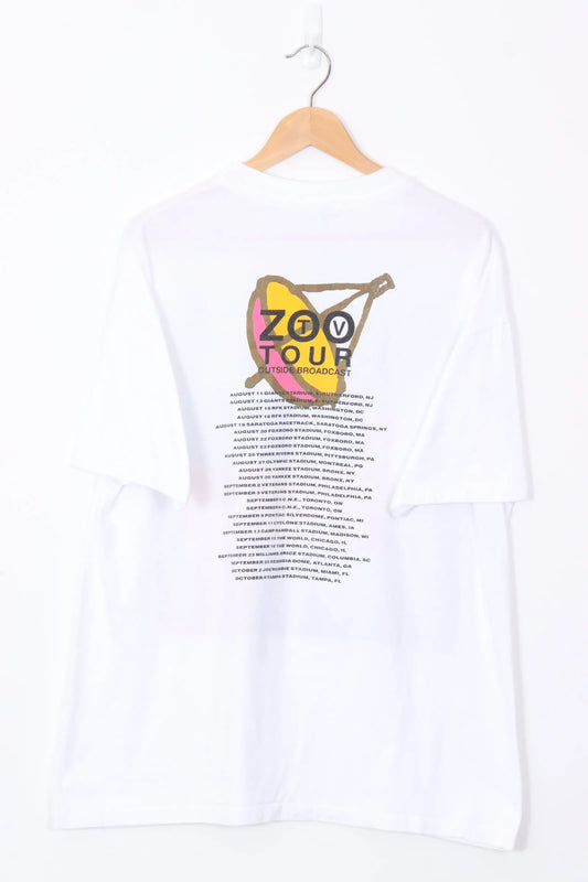 1992 U2 Zoo TV Outside Broadcast Colourful Gold Music Tee (L-XL) Vintage Sole Melbourne