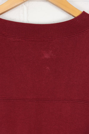 NFL 49ers San Francisco Embroidered Football Burgundy Sweatshirt (XXL)
