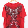 TAPOUT MPS Red Gothic Graphic Print Spell Out Y2K Style T-Shirt (XL)
