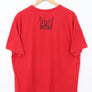TAPOUT MPS Red Gothic Graphic Print Spell Out Y2K Style T-Shirt (XL)