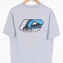 QUIKSILVER Surf Skate Blue & Grey Graphic Tee (M)