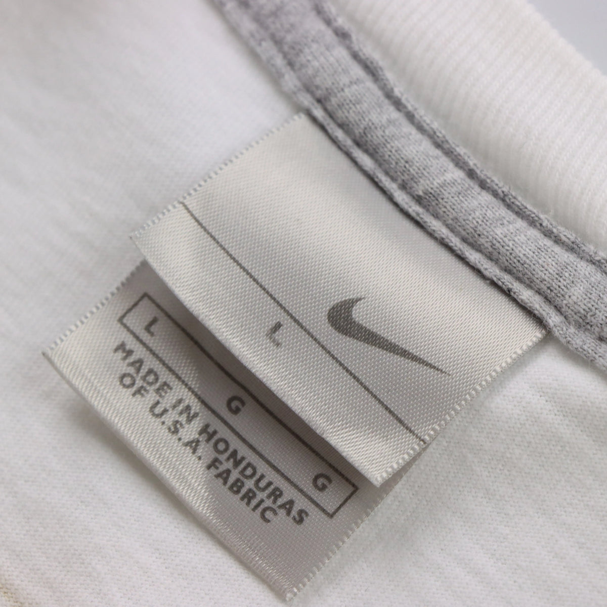Vintage NIKE Y2K Spell Out Front Back Swoosh Logo Tee (L)