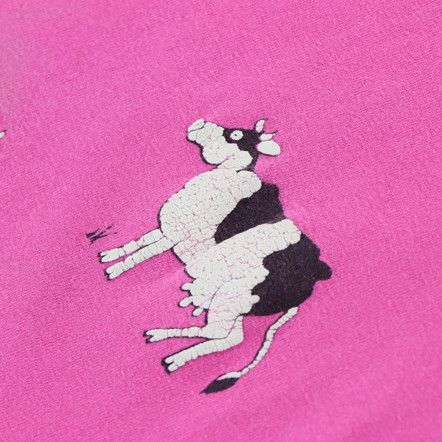 Vintage HEIFER PROJECT INTERNATIONAL Cow USA Made Hot Pink Tee (L)
