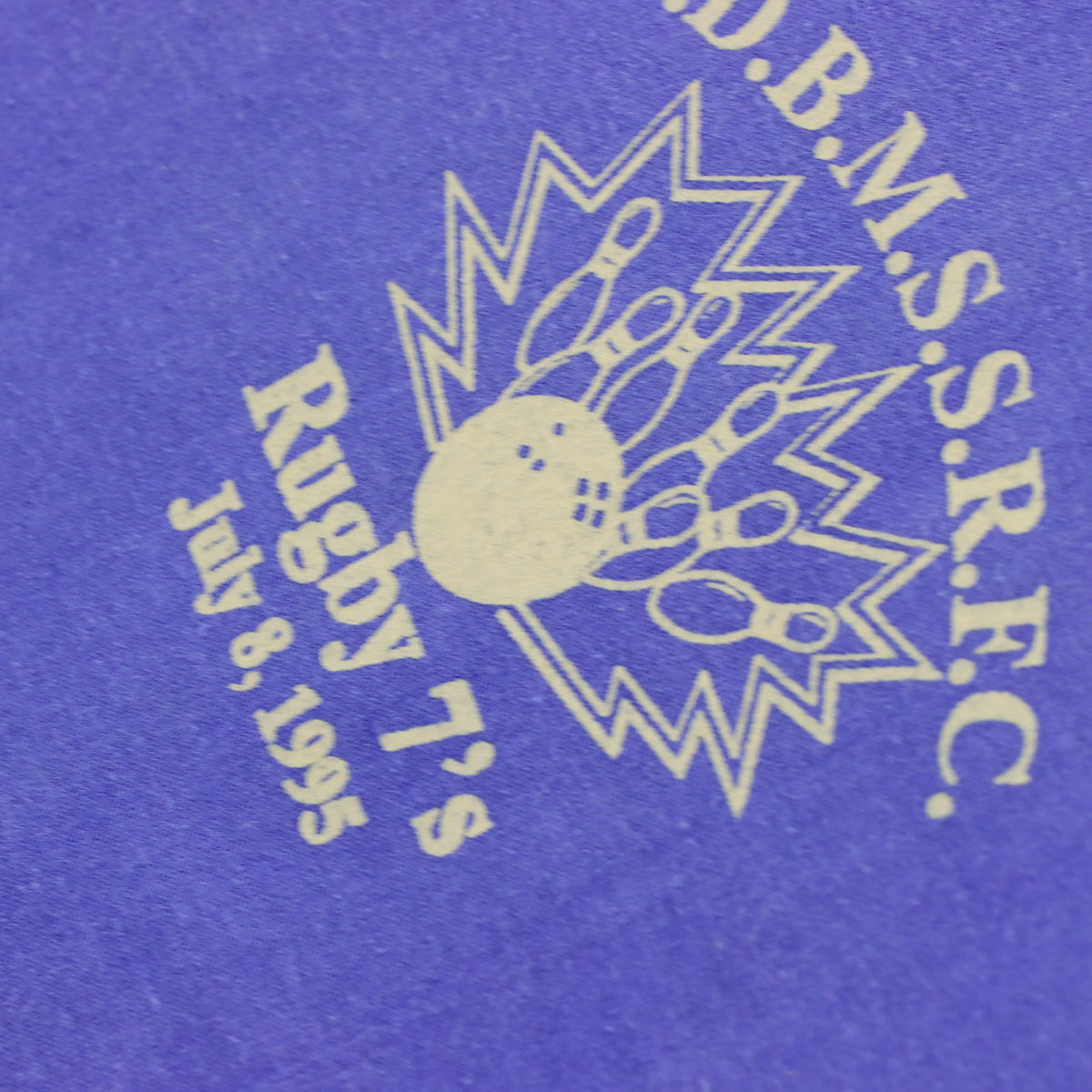 Vintage 1995 Rugby Club Merch Batman Comedy Purple Tee (L-XL)