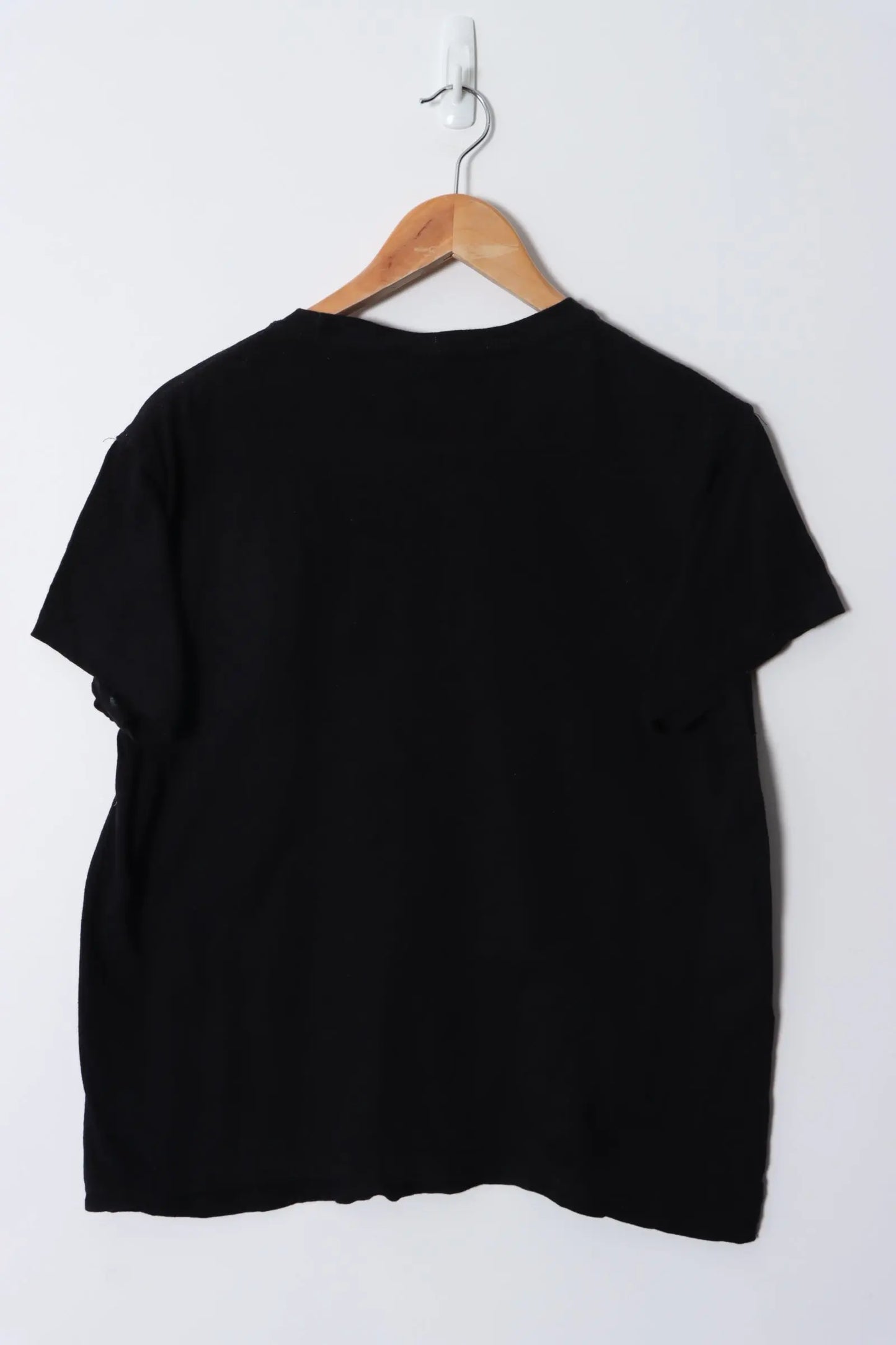 Large Caped Skeleton Graphic Print Black Y2K Style T-Shirt (L) Vintage Sole Melbourne