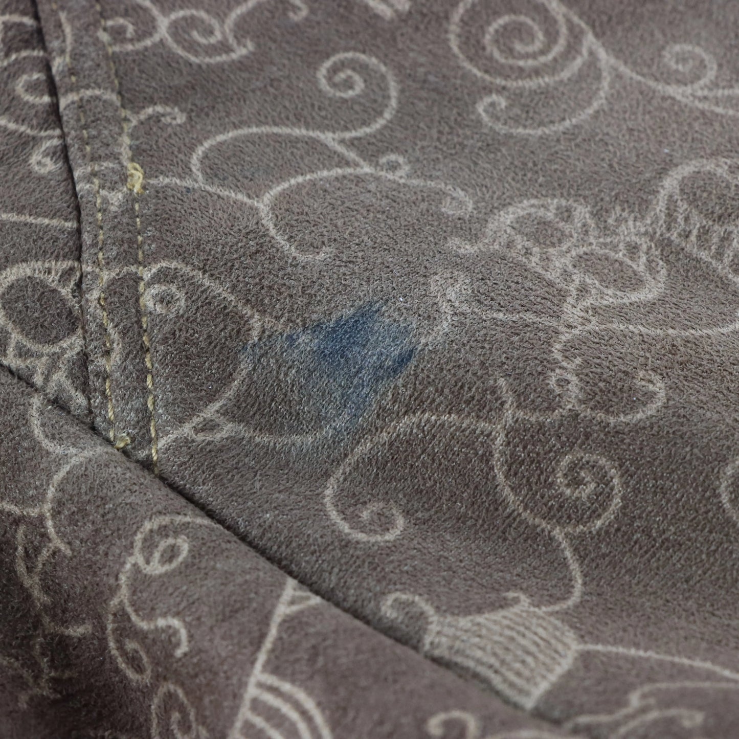 BABY PHAT Brown & Tan Y2K Gold Embroidered Faux Fur Lined Coat (Women's M)