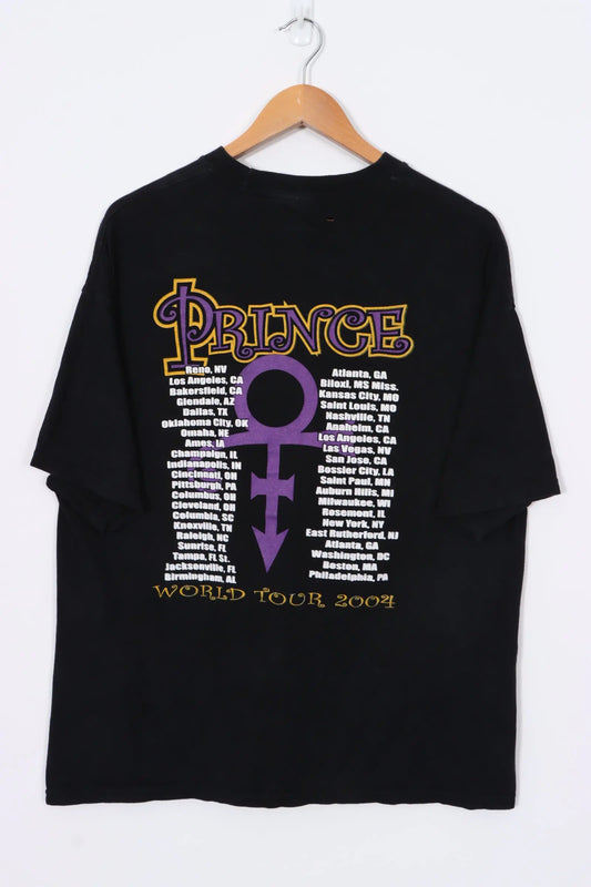 Prince 2004 'Musicology' World Tour Front Back T-Shirt (XL) Vintage Sole Melbourne