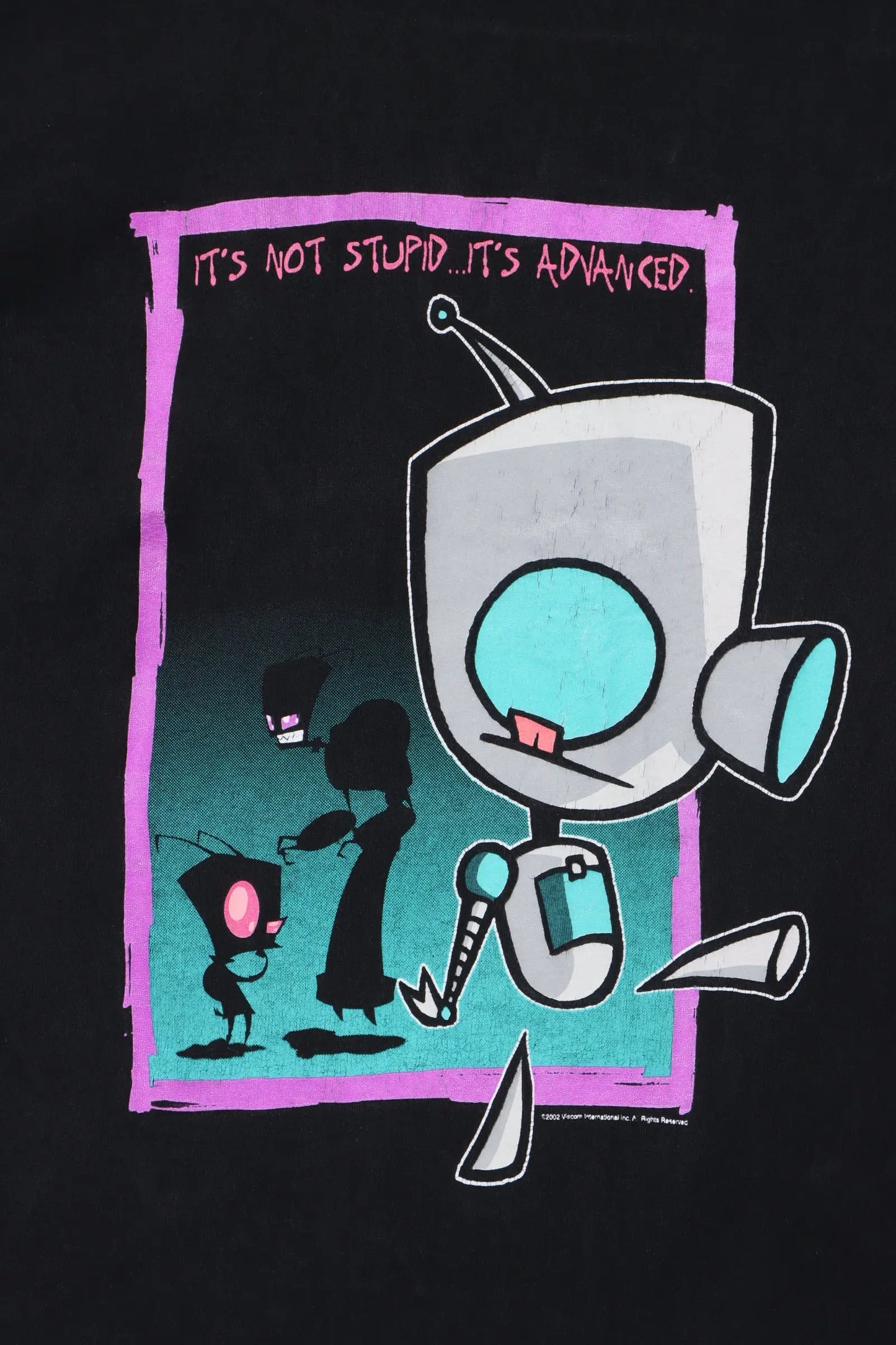 NICKELODEON Invader Zim 2002 Front Back Graphic Print T-Shirt (L) Vintage Sole Melbourne