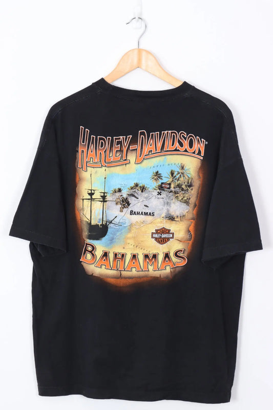HARLEY DAVIDSON Bahamas Map Graphic Tee (XXL) Vintage Sole Melbourne