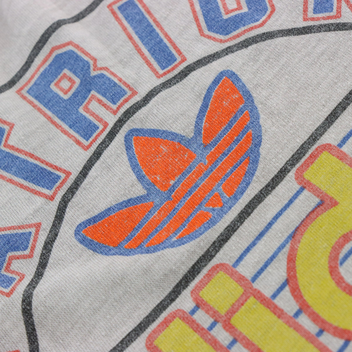 Vintage ADIDAS Patrick Ewing Single Stitch USA Made Light Grey T-Shirt (L TALL) Vintage Sole Melbourne