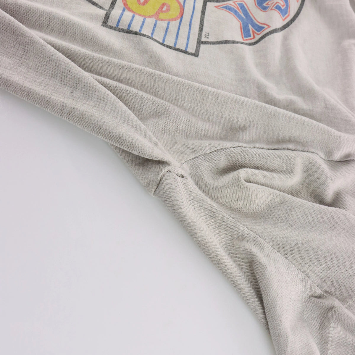 Vintage ADIDAS Patrick Ewing Single Stitch USA Made Light Grey T-Shirt (L TALL) Vintage Sole Melbourne