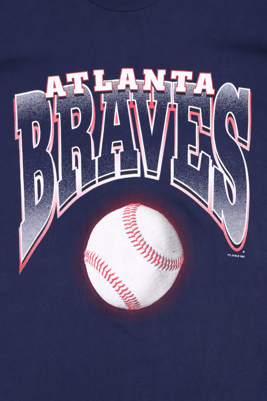 MLB 1997 Atlanta Braves Front Back Single Stitch T-Shirt USA Made (L) - Vintage Sole Melbourne