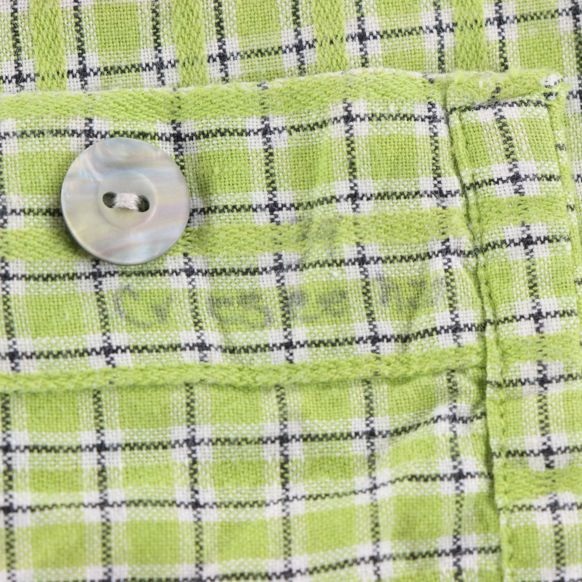 Vintage QUIKSILVER Light Green Plaid Short Sleeve Button Down Shirt (XL) Vintage Sole Melbourne