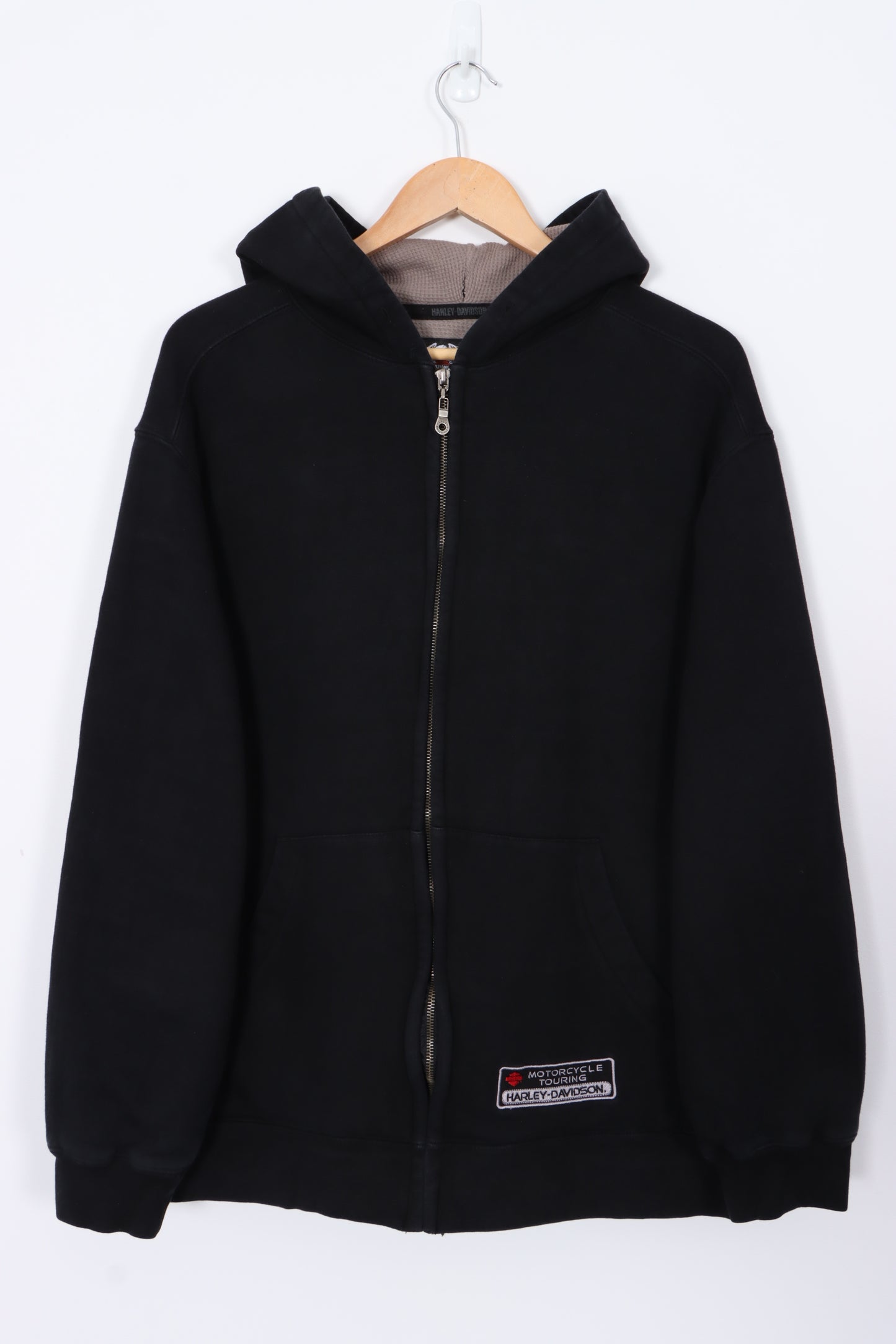 HARLEY DAVIDSON Embroidered Wolf Full Zip Oversized Hoodie (L-XL)