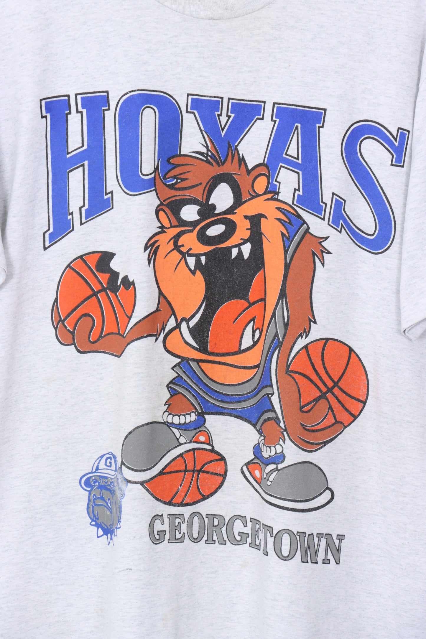 HOYAS Georgetown College Basketball 50/50 Taz Devil Tee (L-XL)