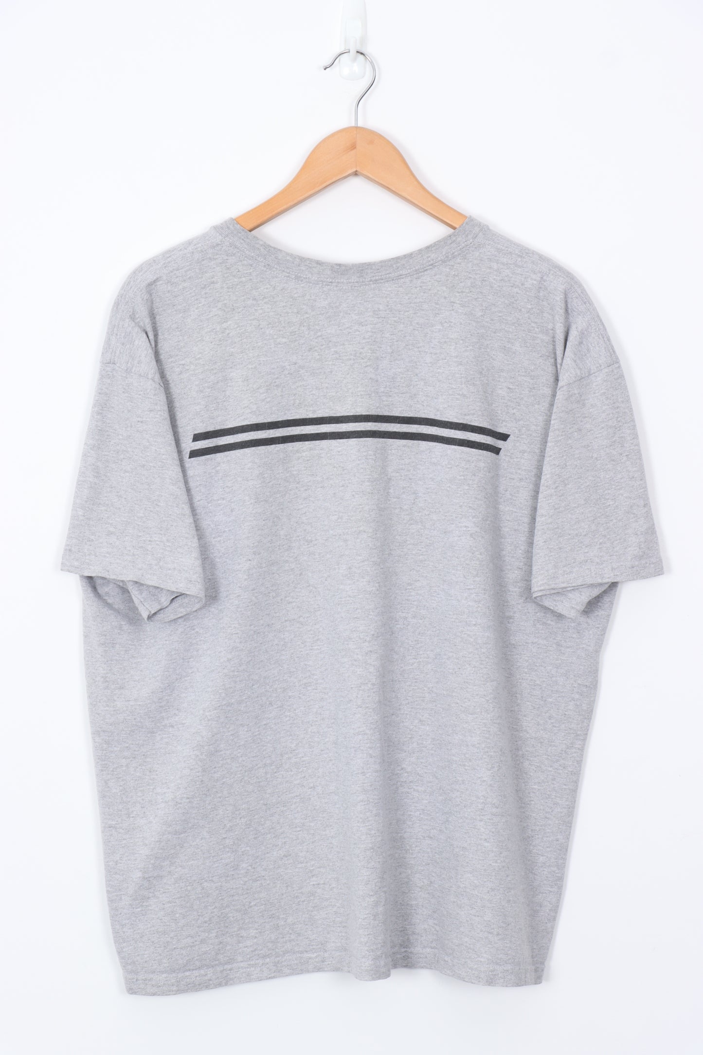 NIKE Grey & Black Embroidered Tee (XL)
