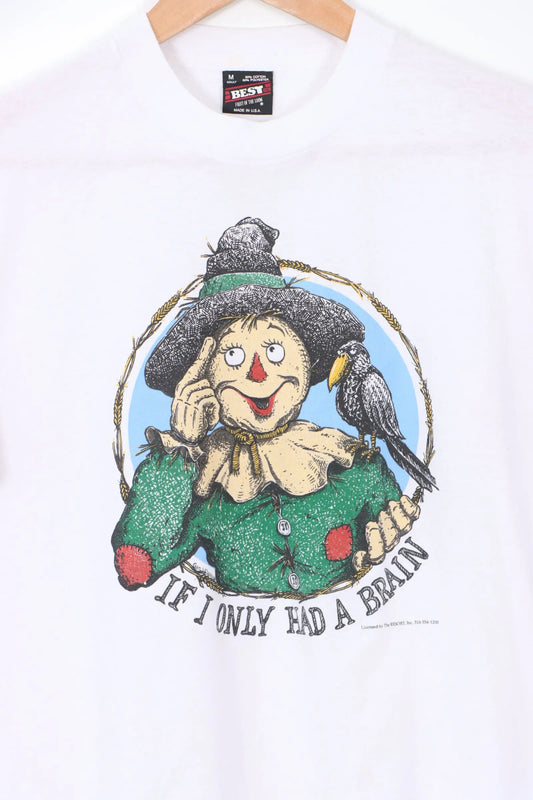Wizard of Oz 'If Only I Had a Brain' 90s Scarecrow USA Made T-Shirt (M) Vintage Sole Melbourne