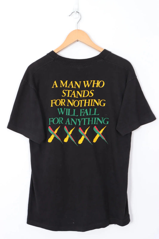 VINTAGE Malcolm X Fruit of the Loom USA Made Single Stitch T-Shirt (L) Vintage Sole Melbourne