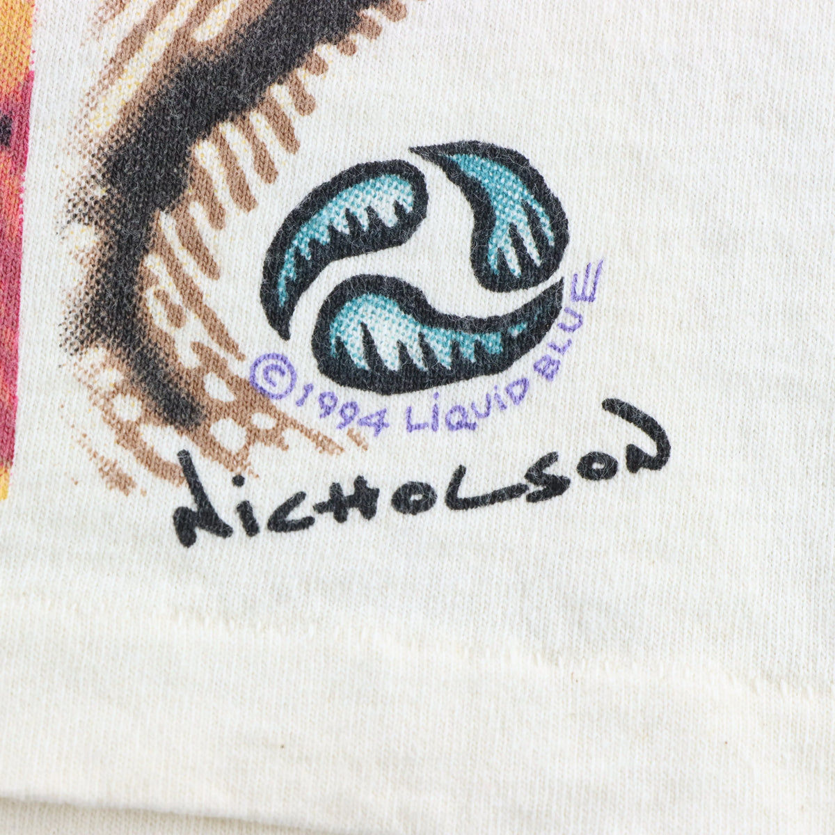 Vintage 1994 Liquid Blue x Nicholson Jesus All Over Print Single Stitch ONEITA Tee USA Made (L) Vintage Sole Melbourne