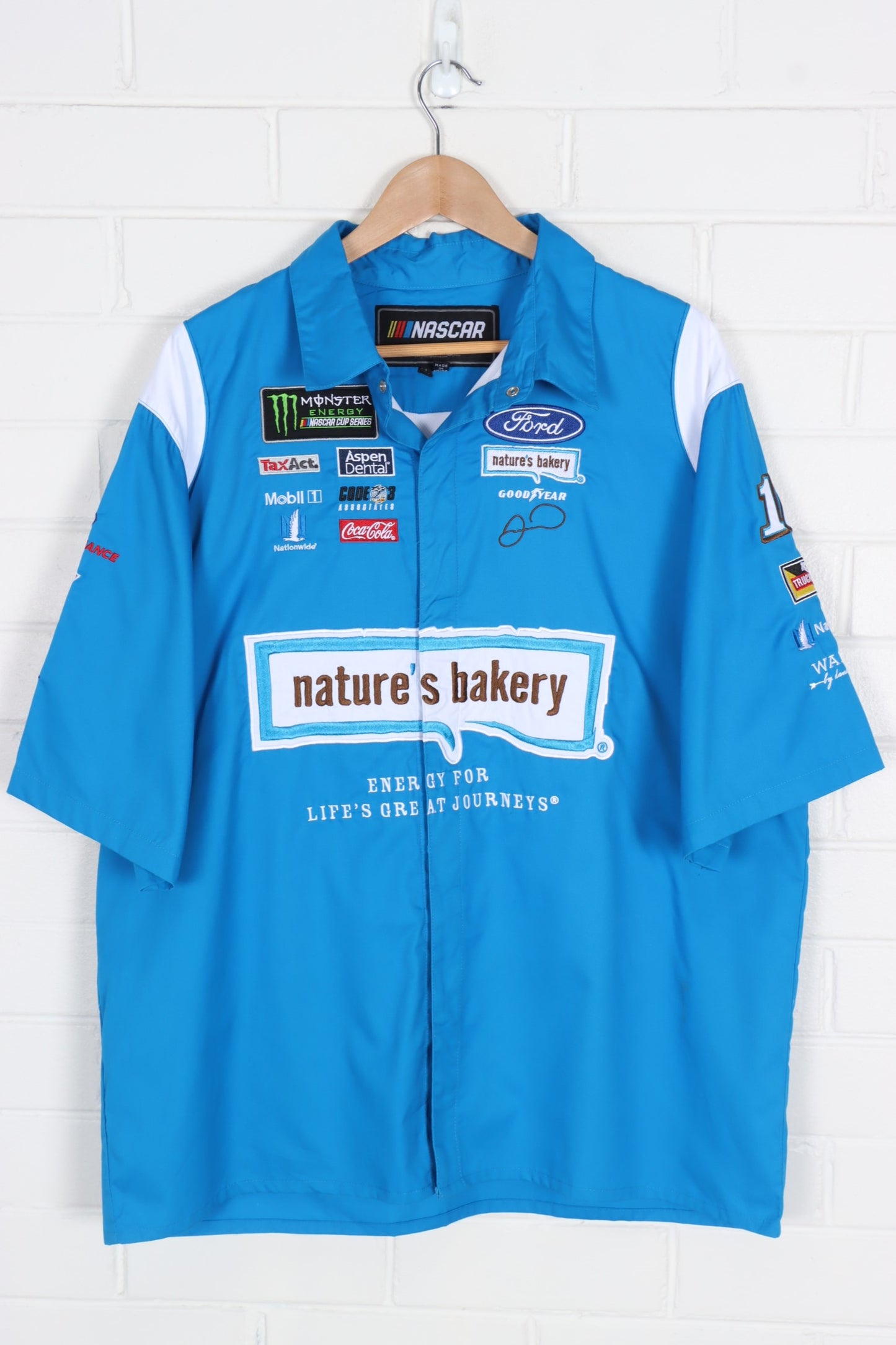 NASCAR Stewart Haas Nature's Bakery Oversized Racing Shirt (XL-XXL)