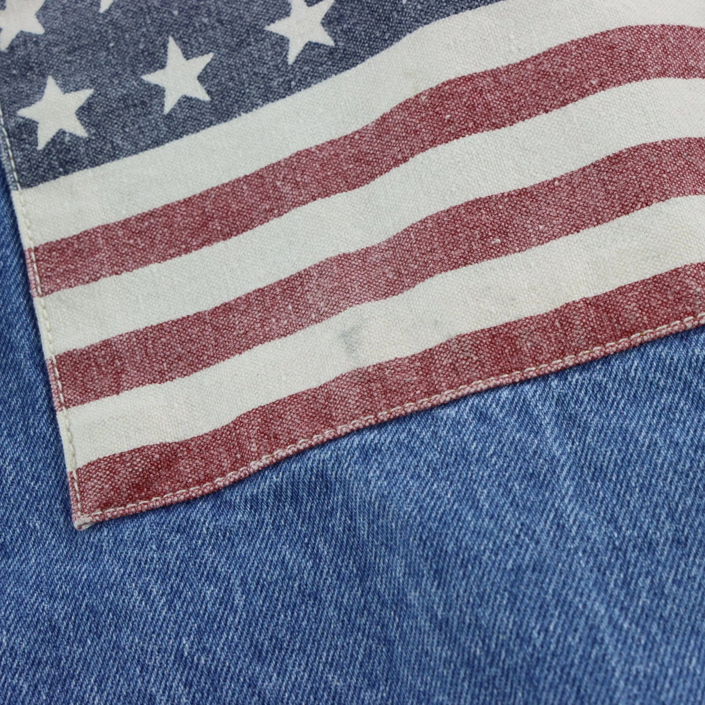 RALPH LAUREN Vintage American Flag Patch 80s 90s Denim Jacket (M-L) Vintage Sole Melbourne