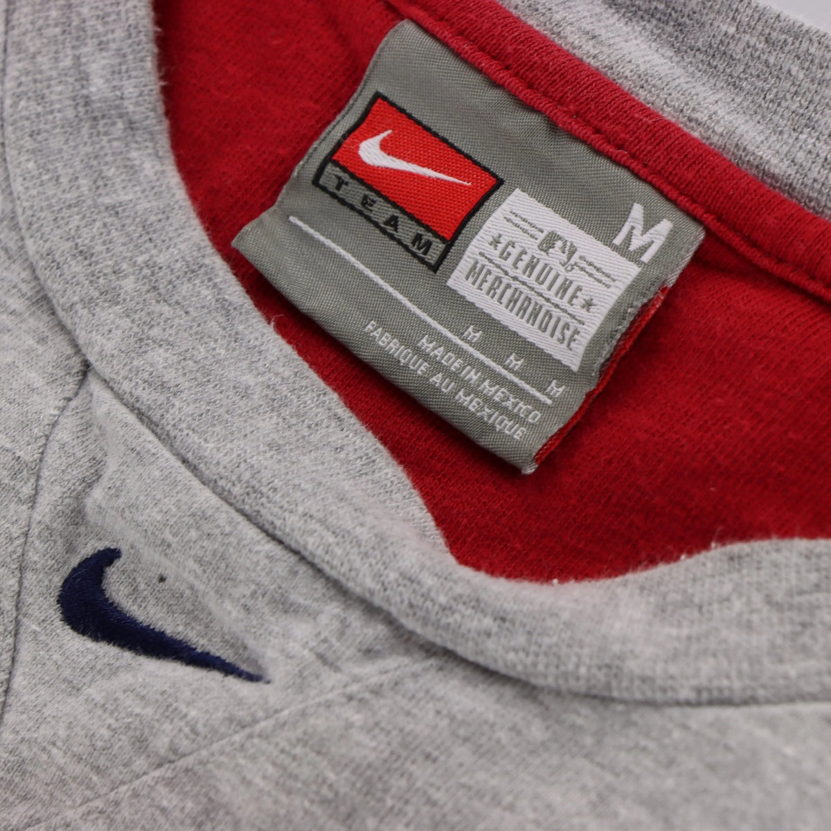 Vintage NIKE Red Sox Centre Swoosh Embroidered MLB Grey Baseball T-Shirt (M) Vintage Sole Melbourne