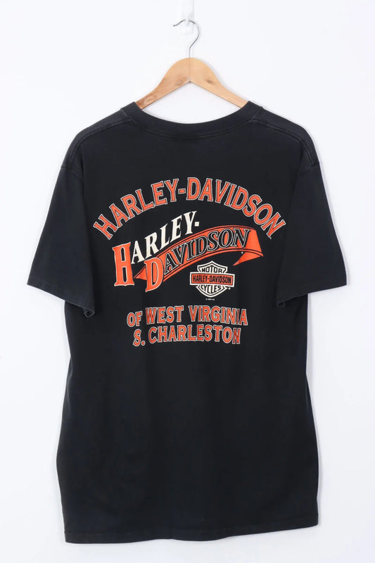 1995 VINTAGE HARLEY DAVIDSON 'Just Ride It' Engine Tee (L) Vintage Sole Melbourne