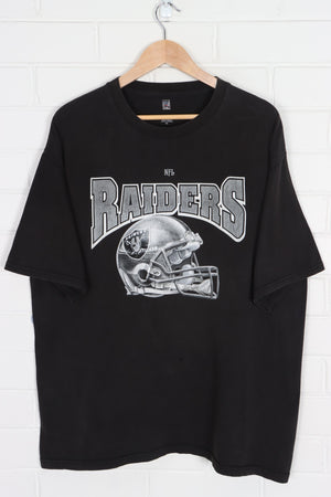 NFL Las Vegas Raiders Spell Out Helmet Logo T-Shirt (XXL)