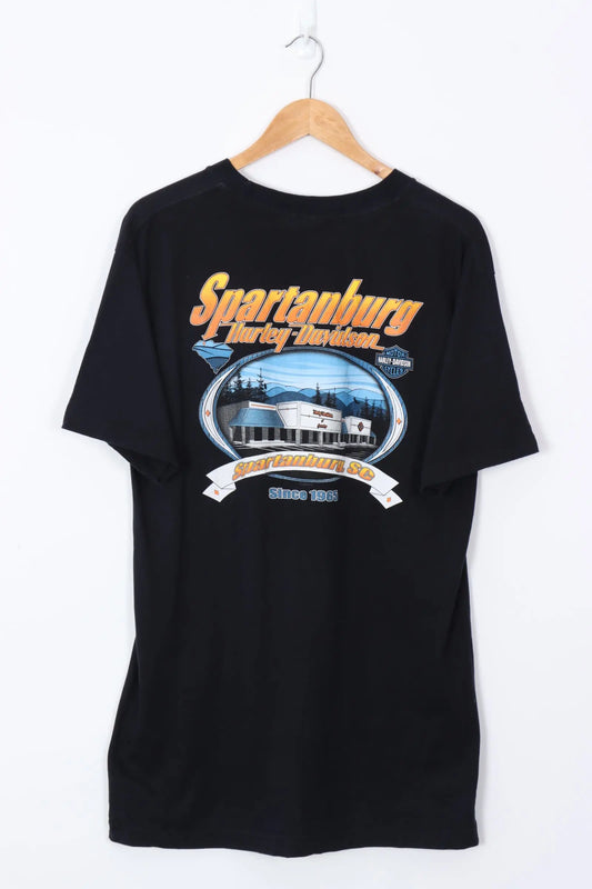 HARLEY DAVIDSON Eagle HD Spartanburg USA Made Tee (M-L) Vintage Sole Melbourne