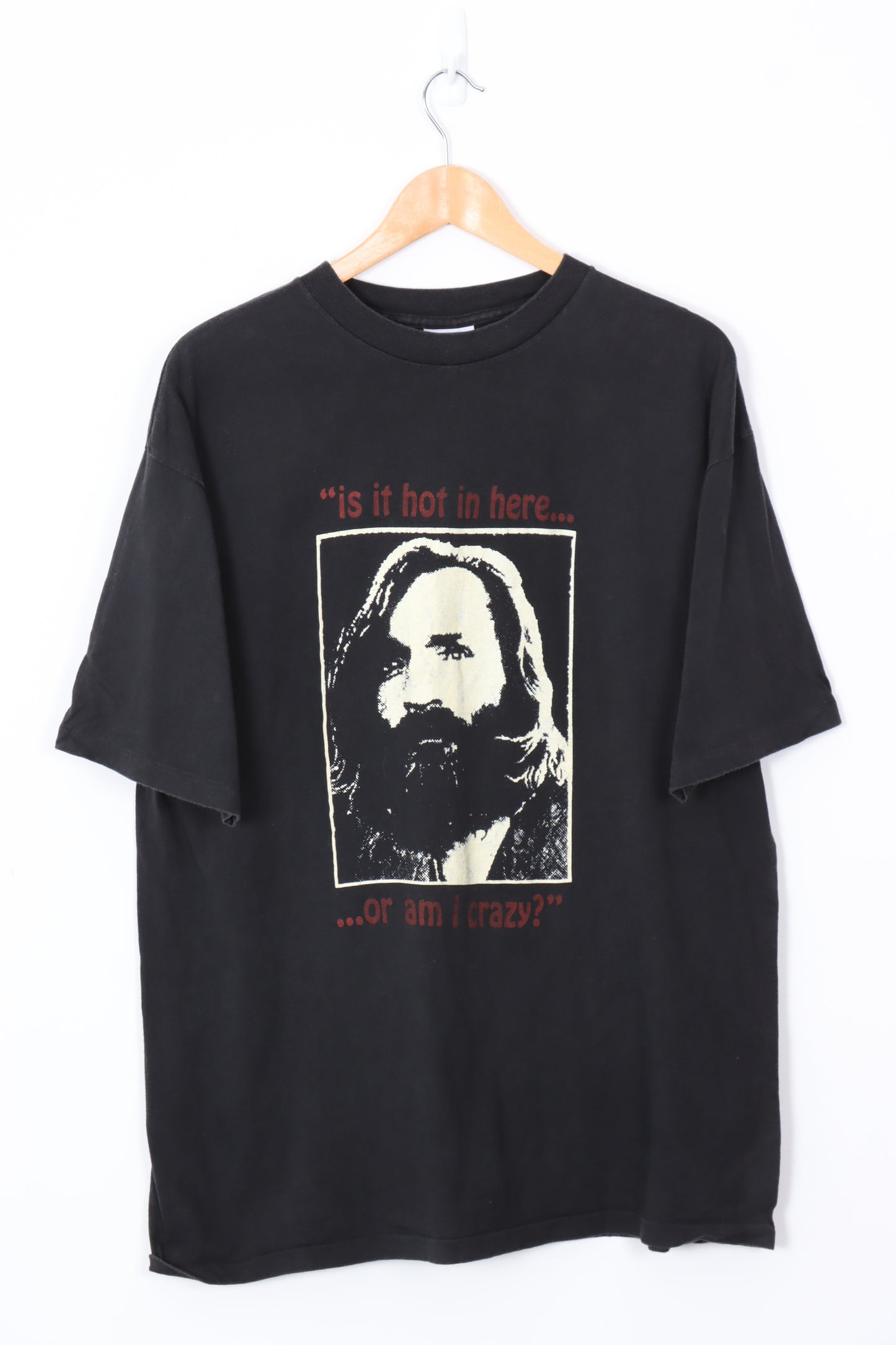 CHARLES MANSON Glow 'Is it hot in here.. or am I crazy' Tee (XL)