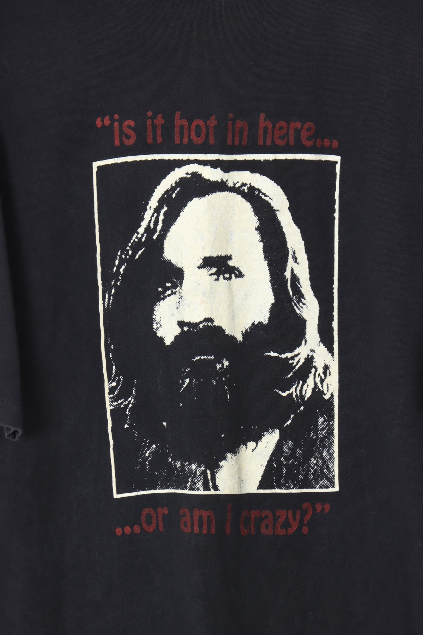 CHARLES MANSON Glow 'Is it hot in here.. or am I crazy' Tee (XL)