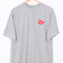 NIKE Swoosh Red & Grey Basketball Graphic Tee (M)